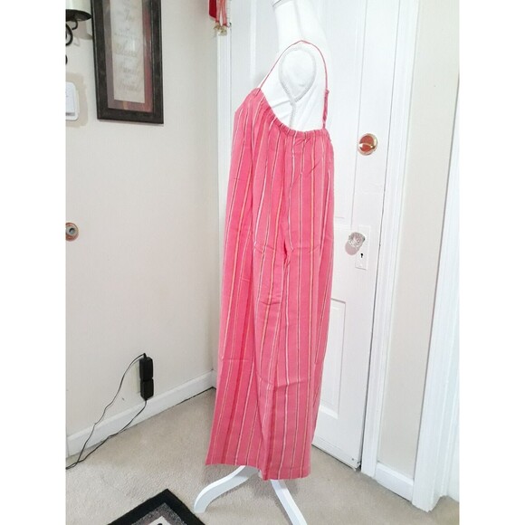 Women's Easy Linen Blend Strappy Dress (M /8-10) "PINK STRIPED" ~ NEW!!! - Picture 6 of 9